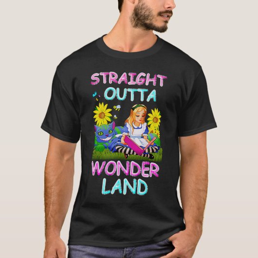Alice in Wonderland Mannen Kinderen T-shirt (Voorkant)