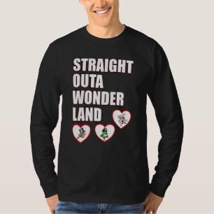 Alice in Wonderland Mannen Vrouwen Kinderen recht  T-shirt