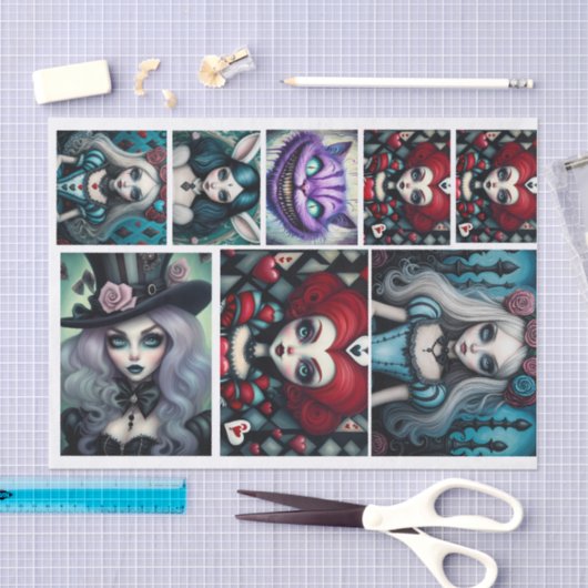 Alice in Wonderland Masterboard | grillig Tissuepapier (Craft)