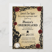 Alice in Wonderland -  meisje - 1e verjaardag Kaart (Voorkant)