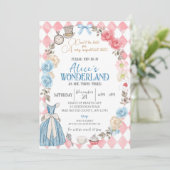 Alice in Wonderland, Meisje 3e verjaardags theepar Kaart (Staand voorkant)