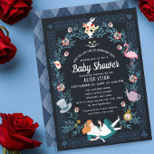 Alice in Wonderland Meisje Baby shower Kaart