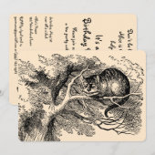 Alice in Wonderland, meisje van Birthday Kaart (Voorkant / Achterkant)