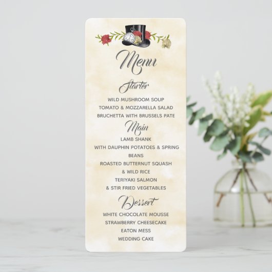 Alice in Wonderland Menu (Staand voorkant)