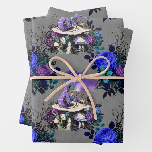 Alice in Wonderland met Caterpijler Inpakpapier Vel (In situ)