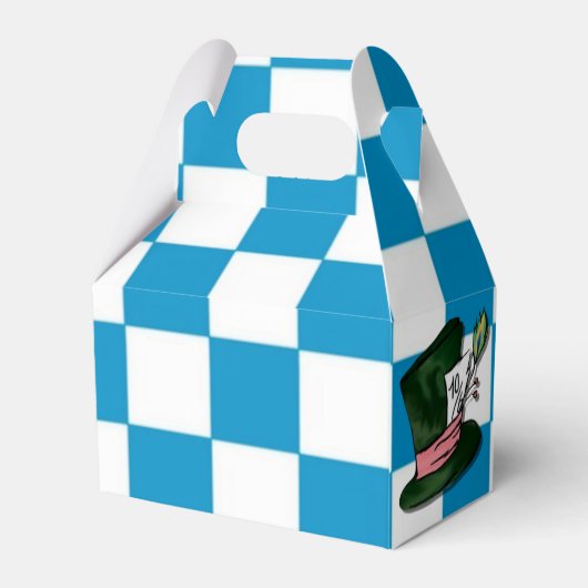 Alice in Wonderland met Cheshire Cat Baby shower Bedankdoosjes (Achterkant)