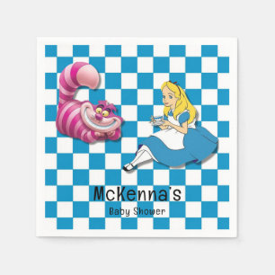 Alice in Wonderland met Cheshire Cat Baby shower Servet