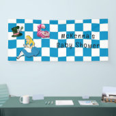 Alice in Wonderland met Cheshire Cat Baby shower Spandoek (Beurs)