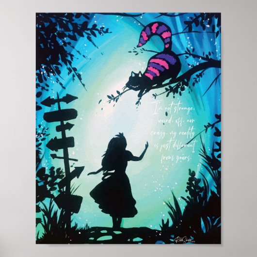 Alice In Wonderland met Cheshire Cat Poster (Voorkant)
