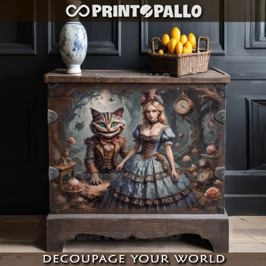 Alice in Wonderland met Cheshire kat Tissuepapier