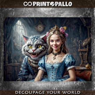 Alice in Wonderland met de Cheshire Cat Tissuepapier
