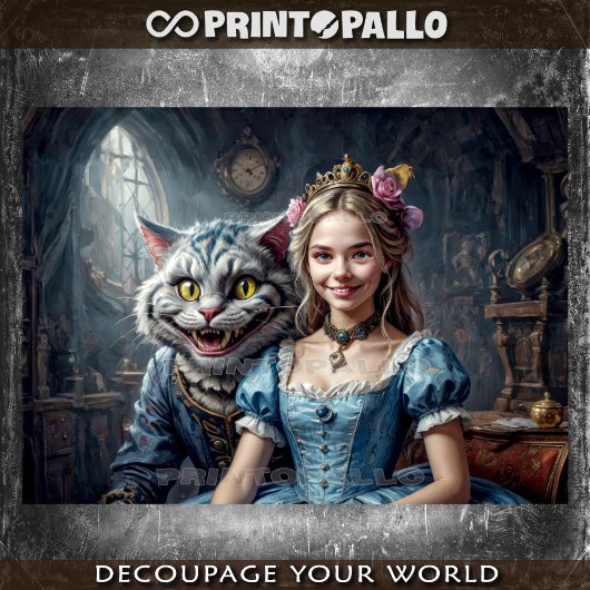 Alice in Wonderland met de Cheshire Cat Tissuepapier