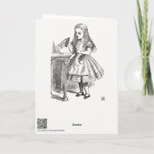 Alice in Wonderland, met de "Drink me"-fles Kaart (Achterkant)