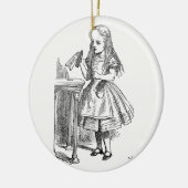 Alice in Wonderland, met de "Drink me"-fles Keramisch Ornament (Links)