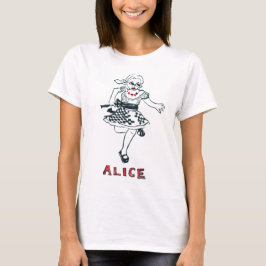 ALICE in Wonderland met de Hand Geschilderde Kunst T-shirt