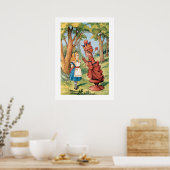 Alice in Wonderland met de koning Poster (Keuken)