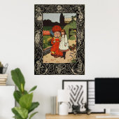 Alice in Wonderland met de koningin Poster (Thuiskantoor)