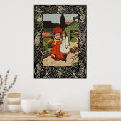 Alice in Wonderland met de koningin Poster (Keuken)