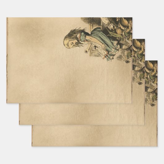  Alice in Wonderland met dieren Inpakpapier Vel (Set)