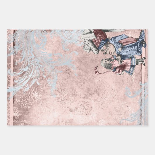 Alice in Wonderland met Duchess Pink Inpakpapier Vel (Voorkant 2)