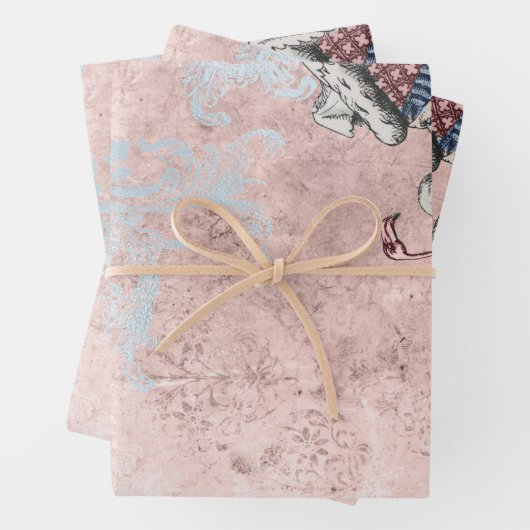 Alice in Wonderland met Duchess Pink Inpakpapier Vel (In situ)