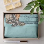 Alice in Wonderland met Duchess Turquoise Craft Tissuepapier (Geschenk)