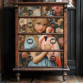 Alice in Wonderland met een roze flamingo Tissuepapier