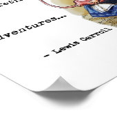 Alice In Wonderland Met Flamingo Avontuur Citaat Poster (Hoek)