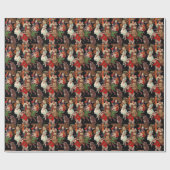 Alice in Wonderland met Friends Illustration Cadeaupapier (Vlak)