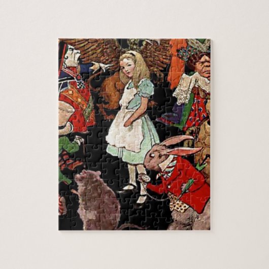 Alice in Wonderland met Friends Illustration Legpuzzel (Verticaal)
