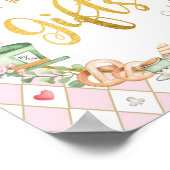 Alice in Wonderland met haar GIFTS-bord Poster (Hoek)