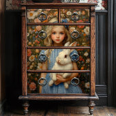 Alice in Wonderland met het witte konijn Tissuepapier