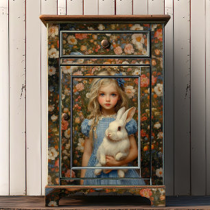 Alice in Wonderland met het witte konijn Tissuepapier