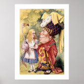  Alice in Wonderland met koningin van het hart Poster (Voorkant)