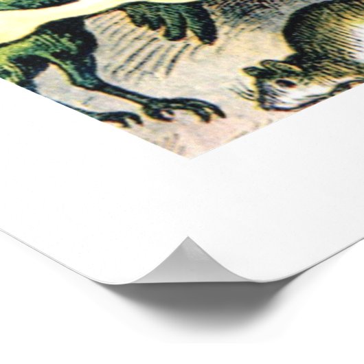 Alice in Wonderland met Magische Kaarten Poster (Hoek)