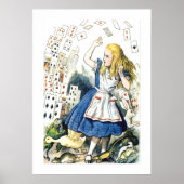 Alice in Wonderland met Magische Kaarten Poster (Voorkant)