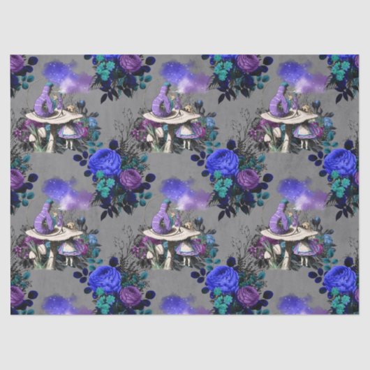 Alice in Wonderland met ontkoppeling van de derde  Tissuepapier (Voorkant)