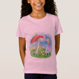 Alice in Wonderland met paddenstoel en rupsband T-shirt