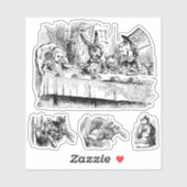  Alice in Wonderland met White Rabbit Sticker (Vel)