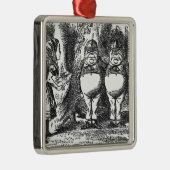 Alice in Wonderland Metalen Ornament (Rechts)