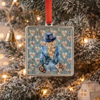 Alice in Wonderland Metalen Ornament