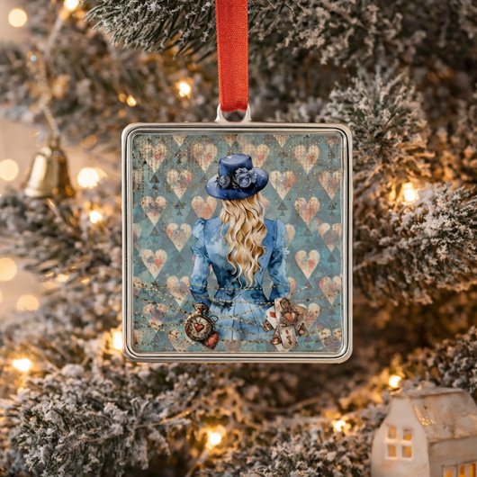 Alice in Wonderland Metalen Ornament