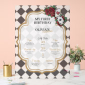 Alice in wonderland milestone acryl bord (Huwelijk)