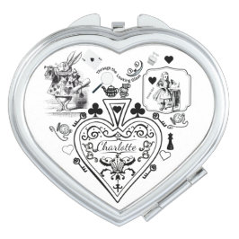Alice In Wonderland Mirror - Personaliseren met na Handtas Spiegeltje