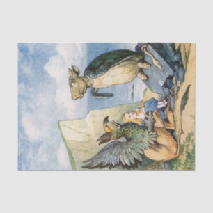Alice in Wonderland Mock Turtle Decoupage Tissuepapier