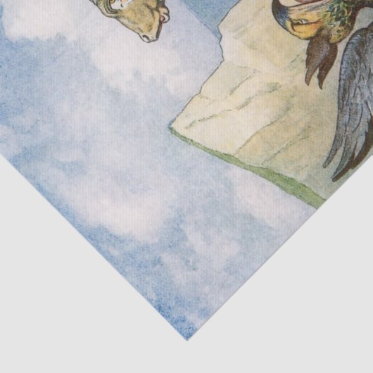 Alice in Wonderland Mock Turtle Decoupage Tissuepapier (Detail)