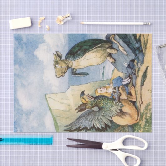  Alice in Wonderland Mock Turtle Decoupage Tissuepapier (Craft)