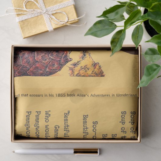 Alice in Wonderland Mock Turtle Soep Song Tissuepapier (Geschenk)