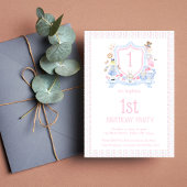 Alice in Wonderland Monogram Crest Uitnodiging