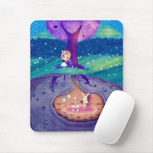 Alice in Wonderland Moonlight Muismat (Met muis)